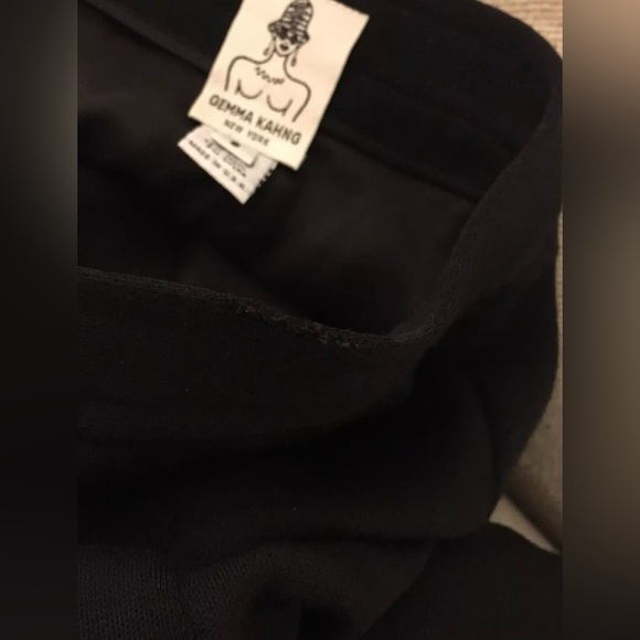 Vintage Gemma Kahng Women’s Black Long Skirt w/Front Slit and Gold Buttons Sz 8 - Picture 10 of 10